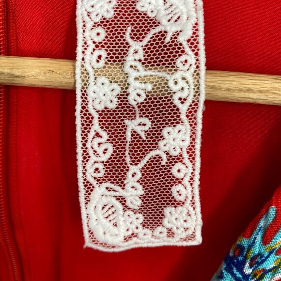 Saide & Sage Dress Women’s Medium Floral Faux Wrap Summer Feminine Flirty - Picture 3 of 8